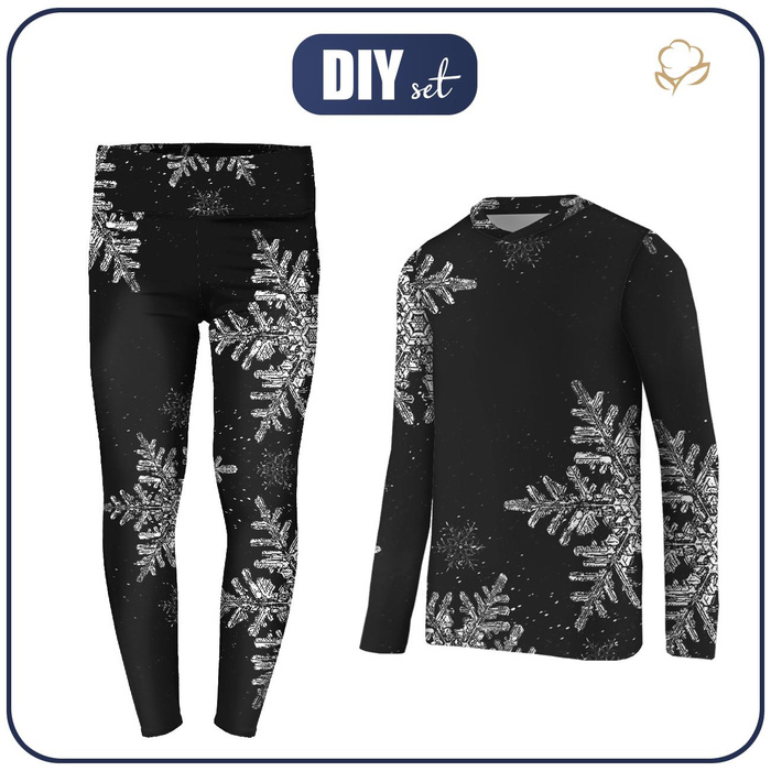 THERMO MÄDCHEN SET (NANCY) - CHALKY SNOWFLAKE - Nähset 128