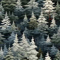 WINTER FOREST WZ. 2- Welur tapicerski