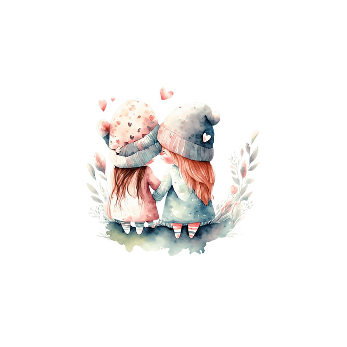 CUTE GIRLS - Paneel (60cm x 50cm) Sommersweat