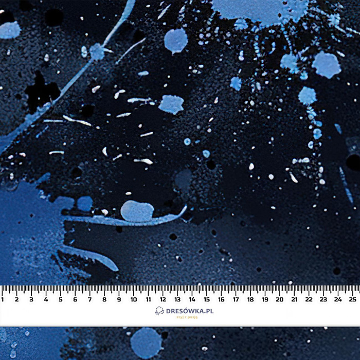 NAVY GRUNGE wz. 10 - brushed knitwear with elastane ITY