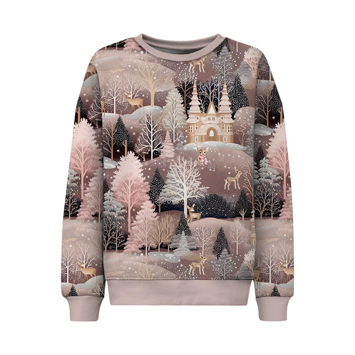 Pink Vintage Christmas wz. 3 - single jersey 