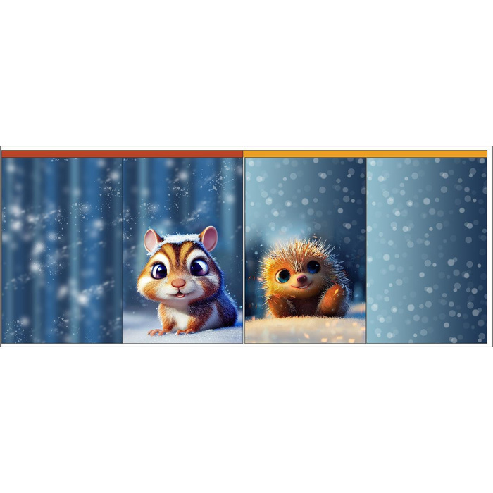 Gift pouches - ANIMATED ANIMALS pat. 6 - sewing set