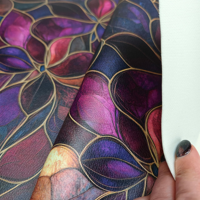 40cm STAINED GLASS WZ. 25 - thick pressed leatherette