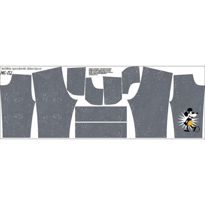 KID`S SHORTS (RIO) - MOUSE PAT. 4 - looped knit fabric 