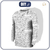 MĘSKA BLUZA - NARZĘDZIA ( szare ) / biały - elastyczna dresówka drapana XL