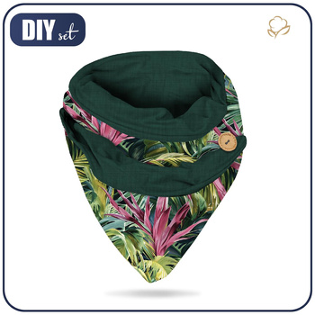BUTTON SCARF - monstera wz.8 - sewing set