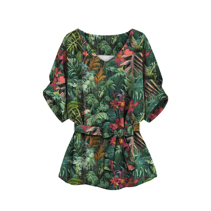 KIMONO BLOUSE - WILD JUNGLE PAT. 1 - sewing set XXL-XXXL