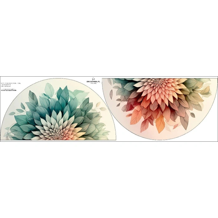 Klein Tellerrock-Panel - KREPP - WATERCOLOR FLORAL WZ. 9