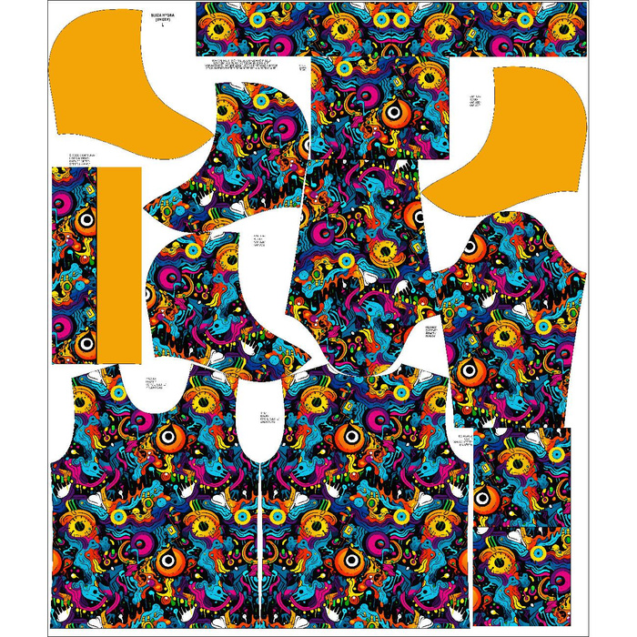 UNISEX HOODIE (HYDRA) - STREET GRAFFIT WZ.5 - Nähset XL