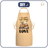 Zástěra - WE BAKE WITH LOVE - Sada šití