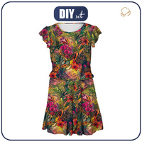SUKIENKA "EMMA" - NEON JUNGLE WZ. 6 - Jersey wiskozowy z elastanem