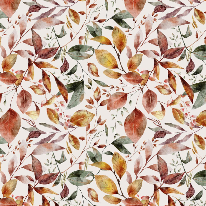 AUTUMN LEAVES PAT. 2 (COLORFUL AUTUMN) - Cotton woven fabric