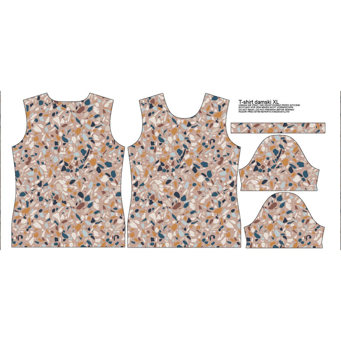 DAMEN T-SHIRT - TERRAZZO M. 8 - Single Jersey 