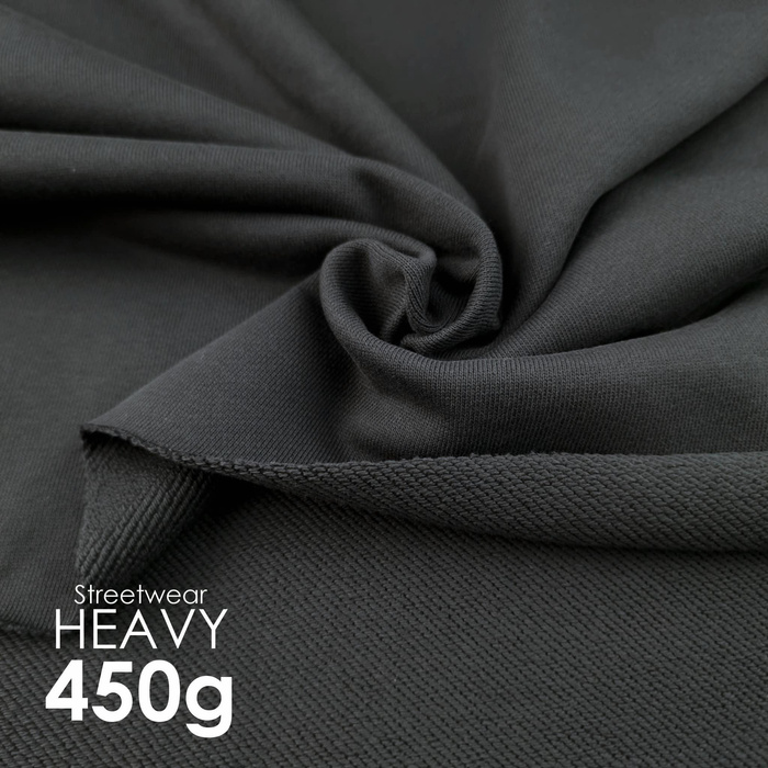 French terry TWILL / HEAVY 450g - GRAPHIT