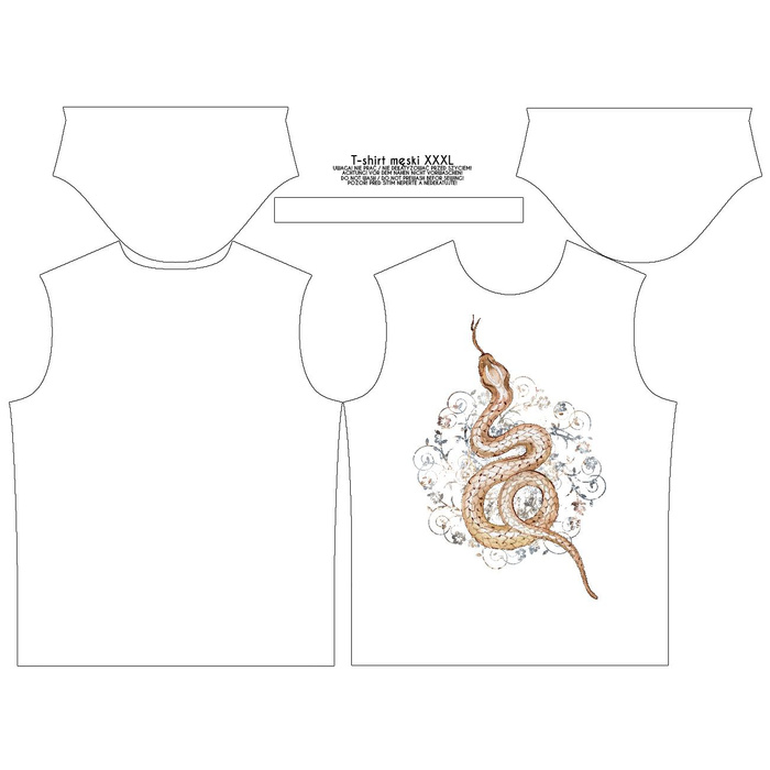 HERREN T-SHIRT - SCHLANGE Ms. 1 (MAGIC) - Single Jersey 