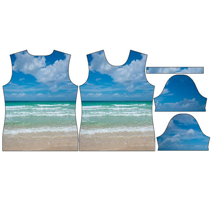 T-SHIRT DAMSKI - MORZE - single jersey