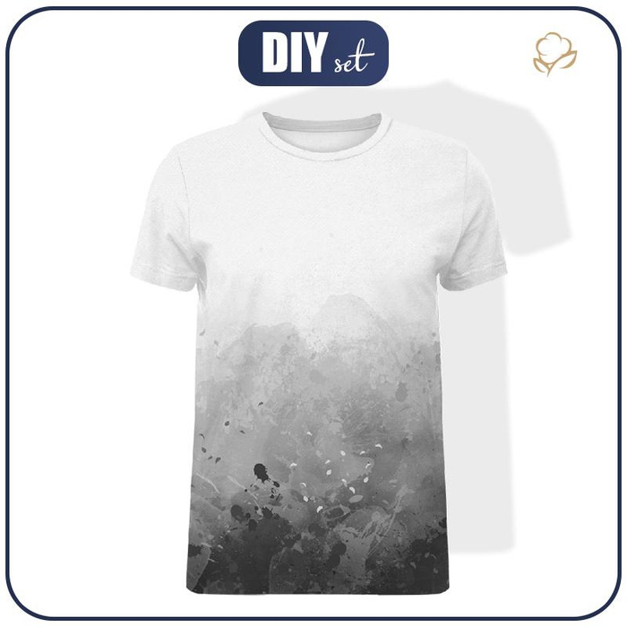 MEN’S T-SHIRT - SPECKS (grey) - single jersey XS