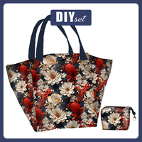 XL Tasche mit Utensilientasche 2 in 1 - VIBRANT FLOWERS - Nähset
