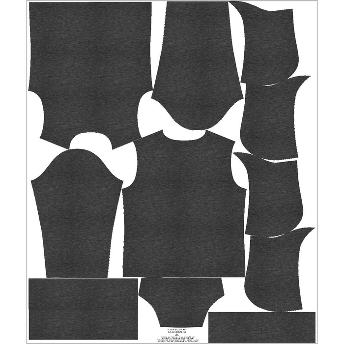 MEN’S HOODIE (COLORADO) - MELANGE GRAPHITE - sewing set XS
