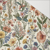 PASTEL FLOWERS WZ. 34 - Hydrofobní česaná teplákovina