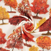 AUTUMN TREES / white (PUMPKIN GARDEN) - single jersey with elastane 