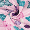BUTTERFLIES PAT. 5 / pink (PURPLE BUTTERFLIES) - Cotton woven fabric