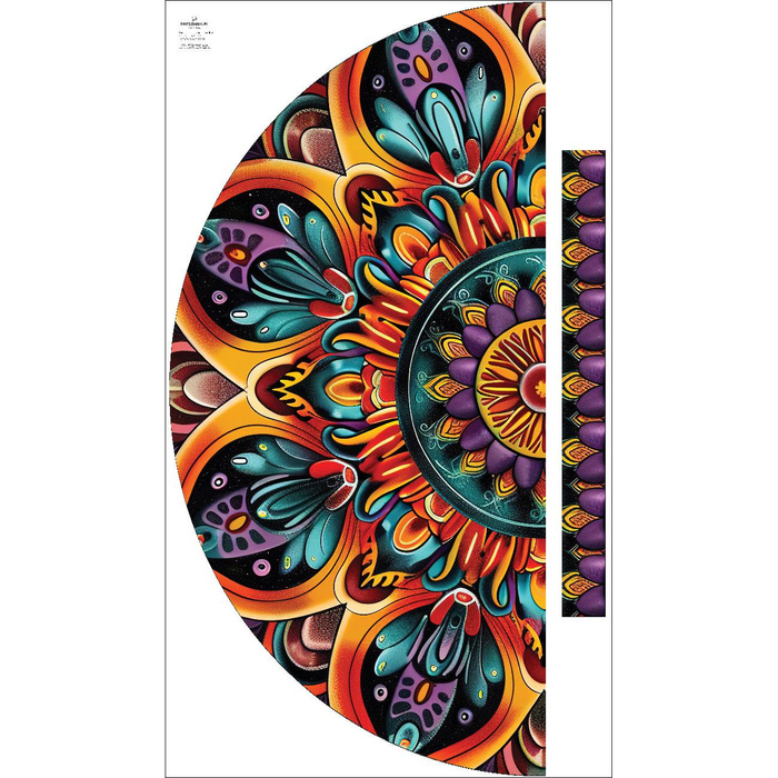 COLORFUL MANDALA WZ.7 - panel na spódnicę "MAXI" - jersey wiskozowy