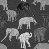 ELEPHANTS - looped knit fabric with elastane ITY