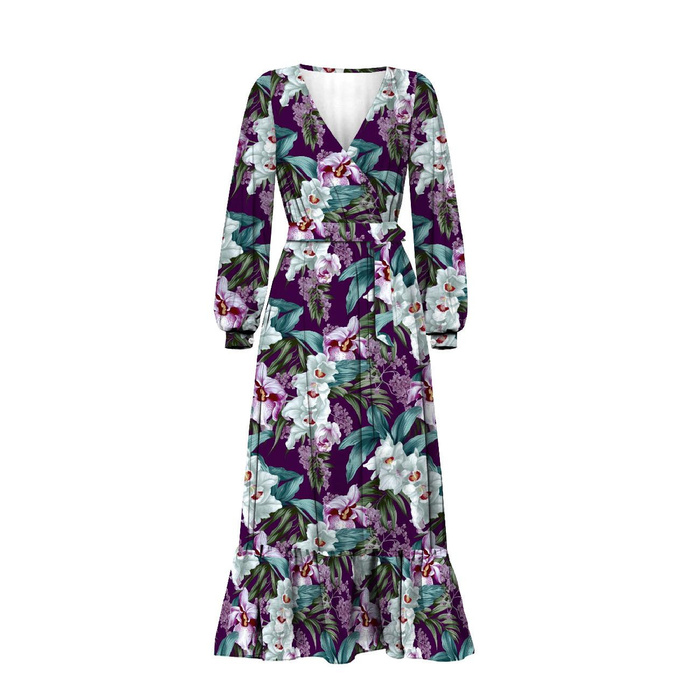 WICKELKLEID MIT RÜSCHEN (ABELLA) - EXOTIC ORCHIDS M. 4 - Nähset XXL