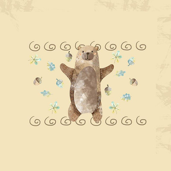 FOREST BEAR (FOREST ANIMALS) - panel 50cm x 60cm