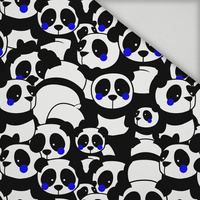 50cm PANDAS / classic blue - schnelltrocknende Webware