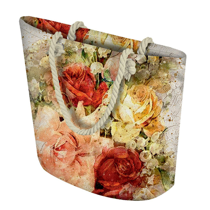 TOTE BAG - WATERCOLOR FLOWERS PAT. 7 - sewing set