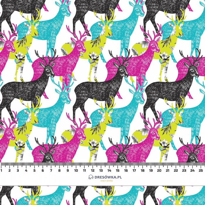 BUNTE HIRSCHE  - Nylonstoff PUMI