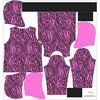 CLASSIC WOMEN’S HOODIE (POLA) - NEON ZEBRA PAT. 1 - sewing set XL