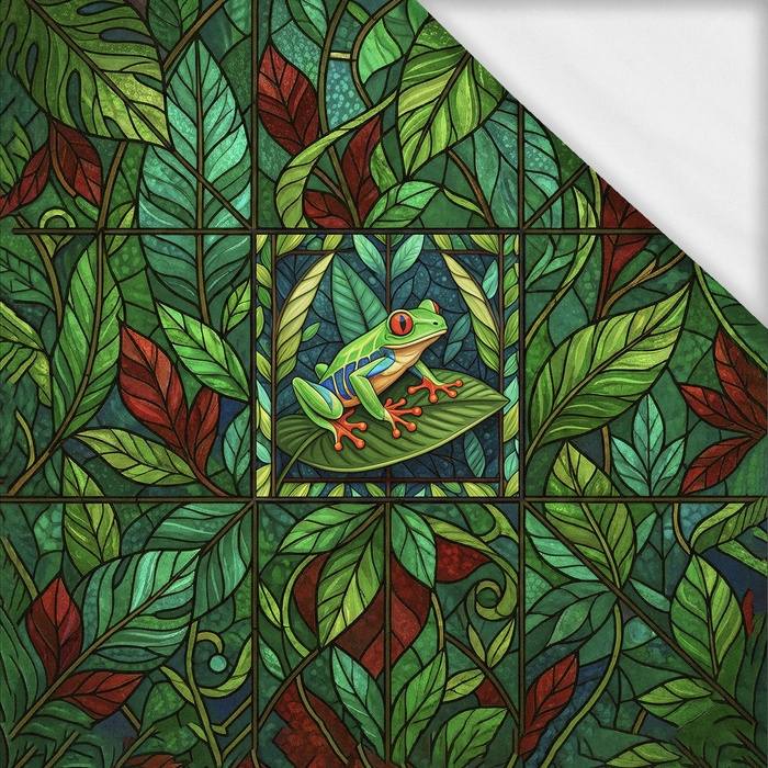 Stained Garden m. 17 - Paneel (60cm x 50cm)- Single Jersey mit Elastan ITY