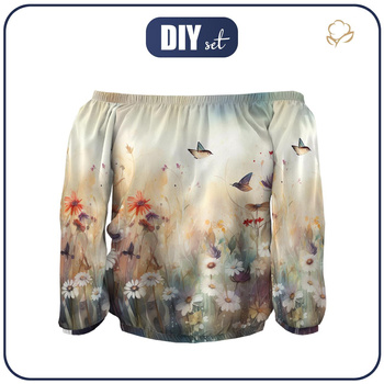 Bluzka hiszpanka (SOFIA) - MAGIC MEADOW wz. 7 - zestaw do uszycia XS