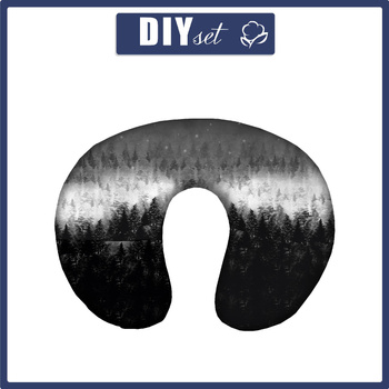 PODUSZKA NA SZYJĘ - LAS OMBRE (ZIMA W GÓRACH) - zestaw do uszycia