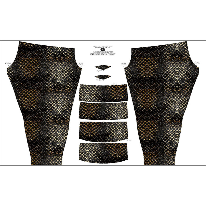 SPORTS LEGGINGS - LEATHER PATTERN PAT.8 - sewing set - XL