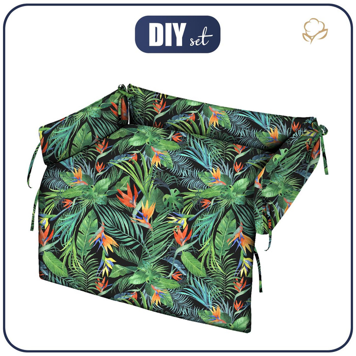 ANIMAL BED - PARADISE JUNGLE / black - sewing set - L