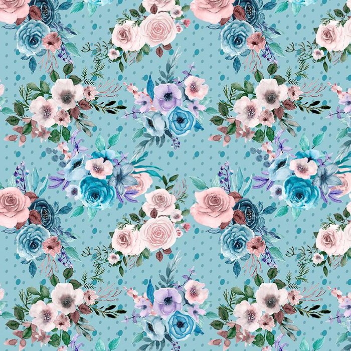 FLOWER BOUQUET  pat. 8 (PUMPKIN GARDEN) - Viscose jersey