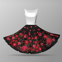 Malý panel pro kruhovou sukni - KREP - RED ROSES