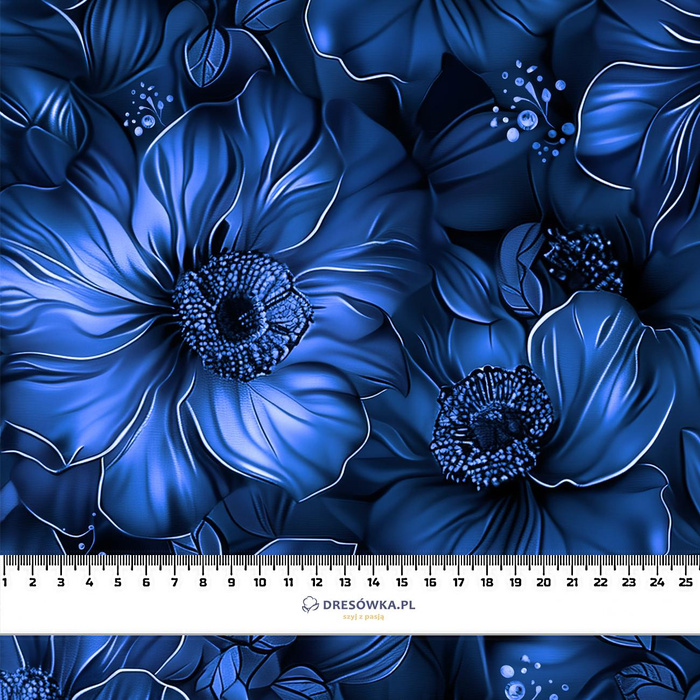 CHABER FLOWERS WZ. 1/ BLUE - Thermo lycra