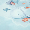 WIELORYB I BALONIKI (MAGICZNY OCEAN) - PANEL PANORAMICZNY 60 cm