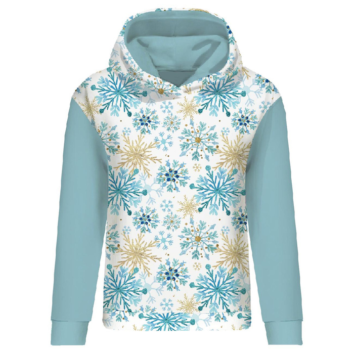 CLASSIC DAMEN HOODIE (POLA) - BLAUE SCHNEEFLOCKEN - Sommersweat - S
