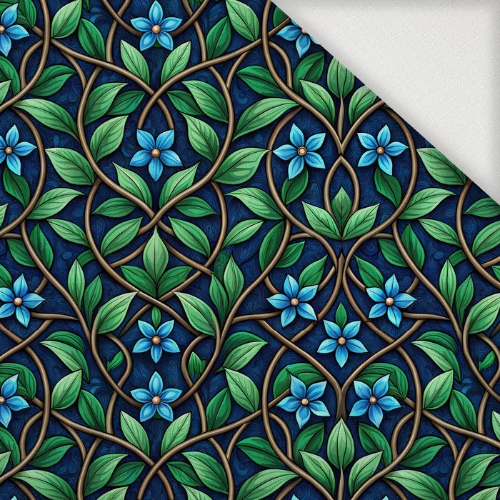 Stained Garden wz.1 (FLOWERS) - Slub Weave