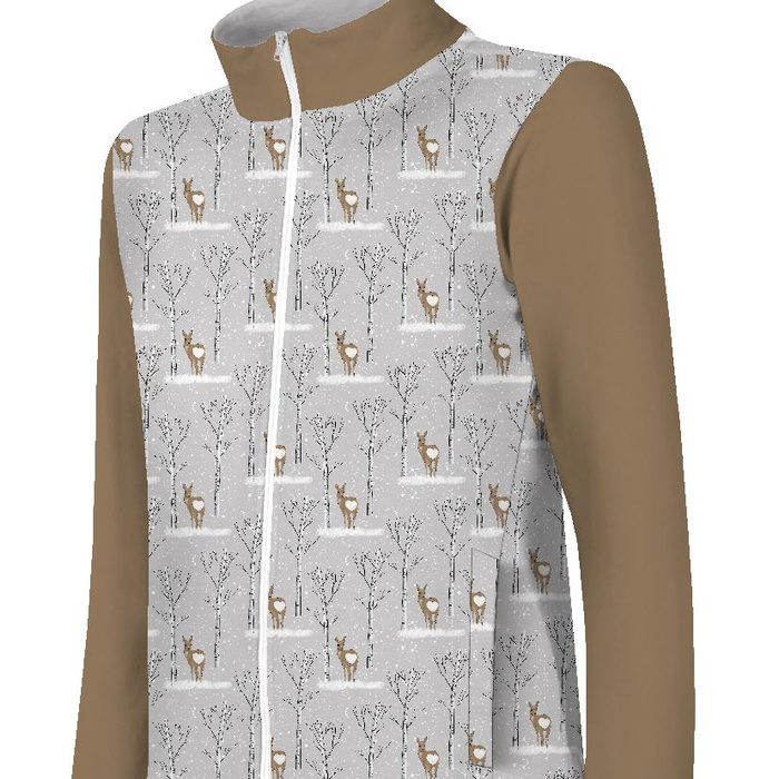 “MAX” KINDER TRAININGSJACKE - WINTER REHE (WINTER) - Maschenware mit kurzem Flor