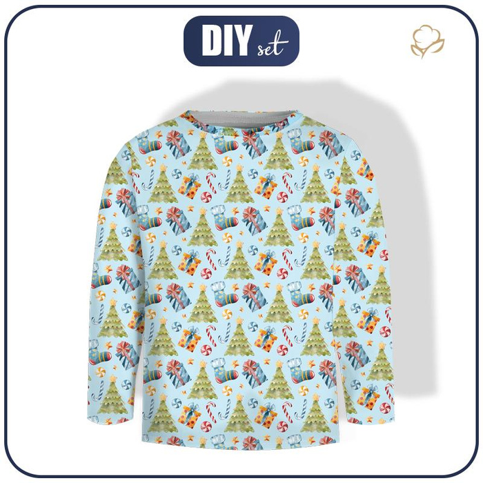 Longsleeve - CHRISTMAS TREES AND PRESENTS (CHRISTMAS SEASON) - single jersey (122/128)