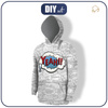 MEN’S HOODIE (COLORADO) - COMIC BOOK / yeah (blue - red) - sewing set 
