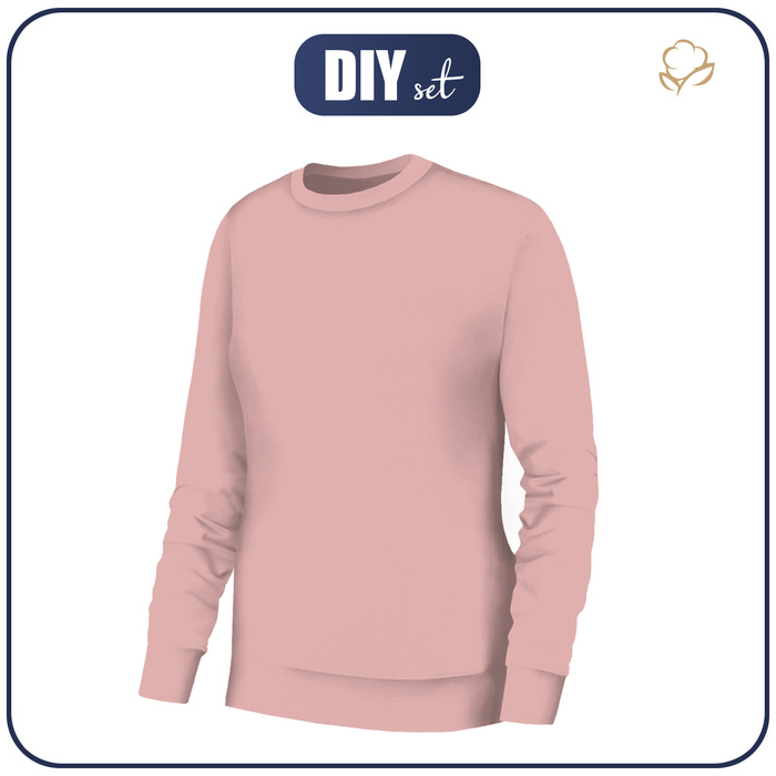 DÁMSKÁ MIKINA (HANA) BASIC - B-05 růžově křemenný - teplákovina - M