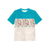 KID’S T-SHIRT - KINGFISHERS (KINGFISHERS IN THE MEADOW) / STRIPES - single jersey
